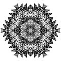 Indian ornament kaleidoscopic floral mandala Royalty Free Stock Photo