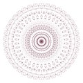 Indian ornament, kaleidoscopic floral pattern, mandala in pink Royalty Free Stock Photo