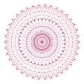 Indian ornament, kaleidoscopic floral pattern, mandala in pink Royalty Free Stock Photo