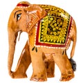 Indian painted wooden elephant figurine Royalty Free Stock Photo