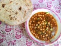 Indian Pakistani food chick pea roti lunch dinner