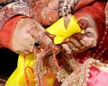 Indian Pakistani hindu wedding ritual Royalty Free Stock Photo