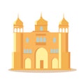 Indian Palace Illustration in Flat Design.