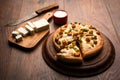 Indian Paneer Pizza with fresh cottage Cheese