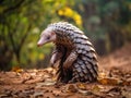 Indian Pangolin or Anteater Manis crassicaudata one of the most trafficked wildlife species