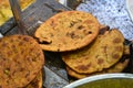 Indian Parantha (stuffed indian bread) Royalty Free Stock Photo