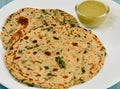 Indian Parantha (stuffed indian bread) Royalty Free Stock Photo