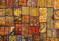 Indian patchwork carpet Royalty Free Stock Photo