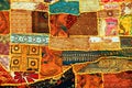 Indian patchwork carpet Royalty Free Stock Photo