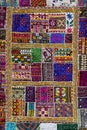 Indian patchwork carpet in Rajasthan. India Royalty Free Stock Photo