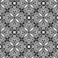 Indian pattern design with unique ornament. Background for textile. Black and white ornamental seamless pattern