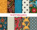 Indian pattern set Royalty Free Stock Photo