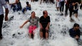 Indian people enjoying in the waterfall Royalty Free Stock Photo