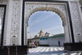 Indian people and foreign travelers travel at Sri Bangla Sahib Gurudwara or Sikh gurdwara temple worship in New Delhi, India