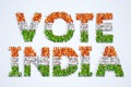 Indian people Hand with voting sign showing general election of India