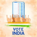 Indian people Hand with voting sign showing general election of India