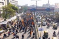 Indian people participating in protest Royalty Free Stock Photo