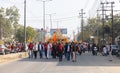 Indian people participating in protest Royalty Free Stock Photo