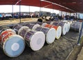 Indian people playing drums and enjoying festival