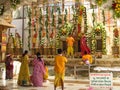 Indian people pray in the jain temple in Palitana Royalty Free Stock Photo