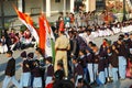 Indian people preparing to celebrate daily closing of Indian - Pakistani border