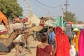 Indian People at Pushkar Fair Royalty Free Stock Photo