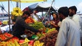 Indian people and travelers foreigner walking travel visit and sale buy product in Leh main bazaar at Leh Ladakh city on July 1, 2