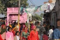 Indian people walking in the street of Pushkar Royalty Free Stock Photo