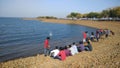 Indian Peoples enjoying near the river..