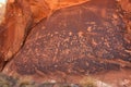 Indian petroglyphs, Newspaper Rock State Historic Monument, Utah, USA Royalty Free Stock Photo