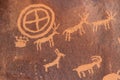 Indian petroglyphs, Newspaper Rock State Historic Monument, Utah, USA