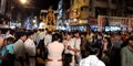 indian police officers on duty during dussehra festival on road show in India