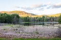 Indian Pond in Madame Sherri Forest in New Hampshire Royalty Free Stock Photo