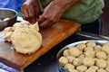 Indian poori preparation