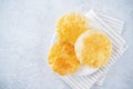 Indian poori, puri. Traditional puffed bread Royalty Free Stock Photo