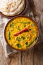 Indian popular food Dal Tadka Curry served with roti flatbread c Royalty Free Stock Photo