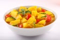 Indian potato curry with herbs and spices.