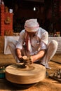 Indian potter at work, Shilpagram, Udaipur, Rajasthan, India Royalty Free Stock Photo