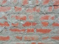 Indian present construction method. Bricks made of soil and cement bonded to each other. Texture of the wall changes as it cures.