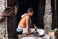 An Indian priest in a temple