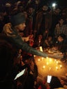 Indian  Protest against CAA  at Delhi  Jamia Square. Royalty Free Stock Photo