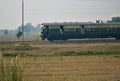 A bright colorful view of Indian local train