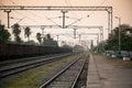Indian railway platform Royalty Free Stock Photo