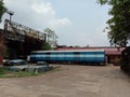 Indian railway stand for repairing in locoshed in howrah