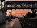 Indian Railway Station Platform Royalty Free Stock Photo