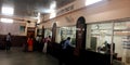 Indian railway ticket booking counter public crowd