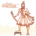 Indian Raja Shivaji in sketchy look