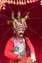 Indian Rajasthani handsome man in traditional clothes. Camel Festival in Rajasthan, India Royalty Free Stock Photo