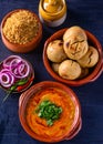 Indian Rajasthani meal-Dal baati churma Royalty Free Stock Photo