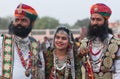 Indian Rajasthani people in national clothes on Camel Festival in Rajasthan, India